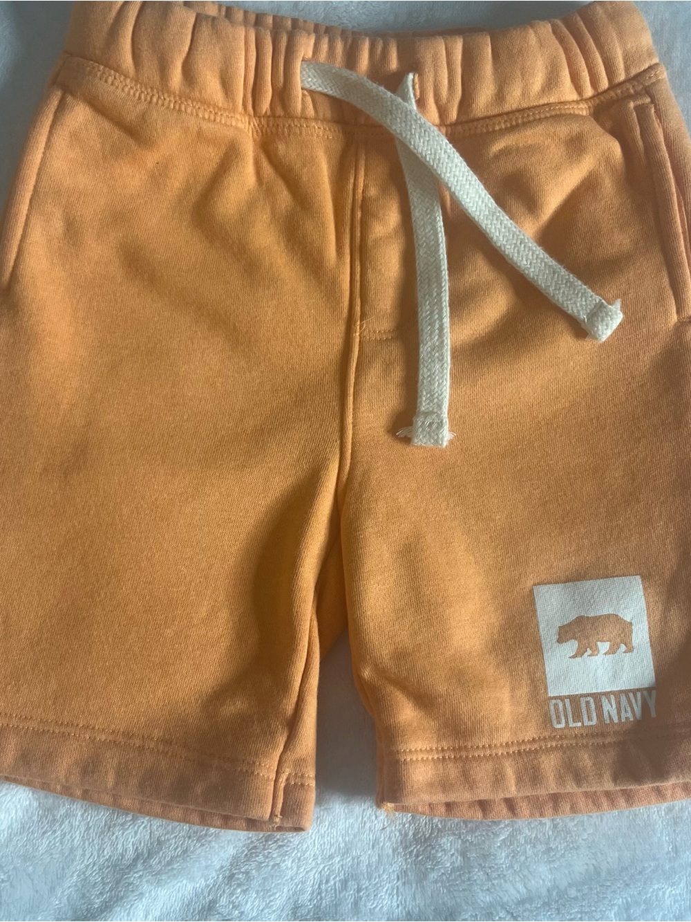 Old Navy Kids Orange Fleece Drawstring Shorts Boys Sz 3T